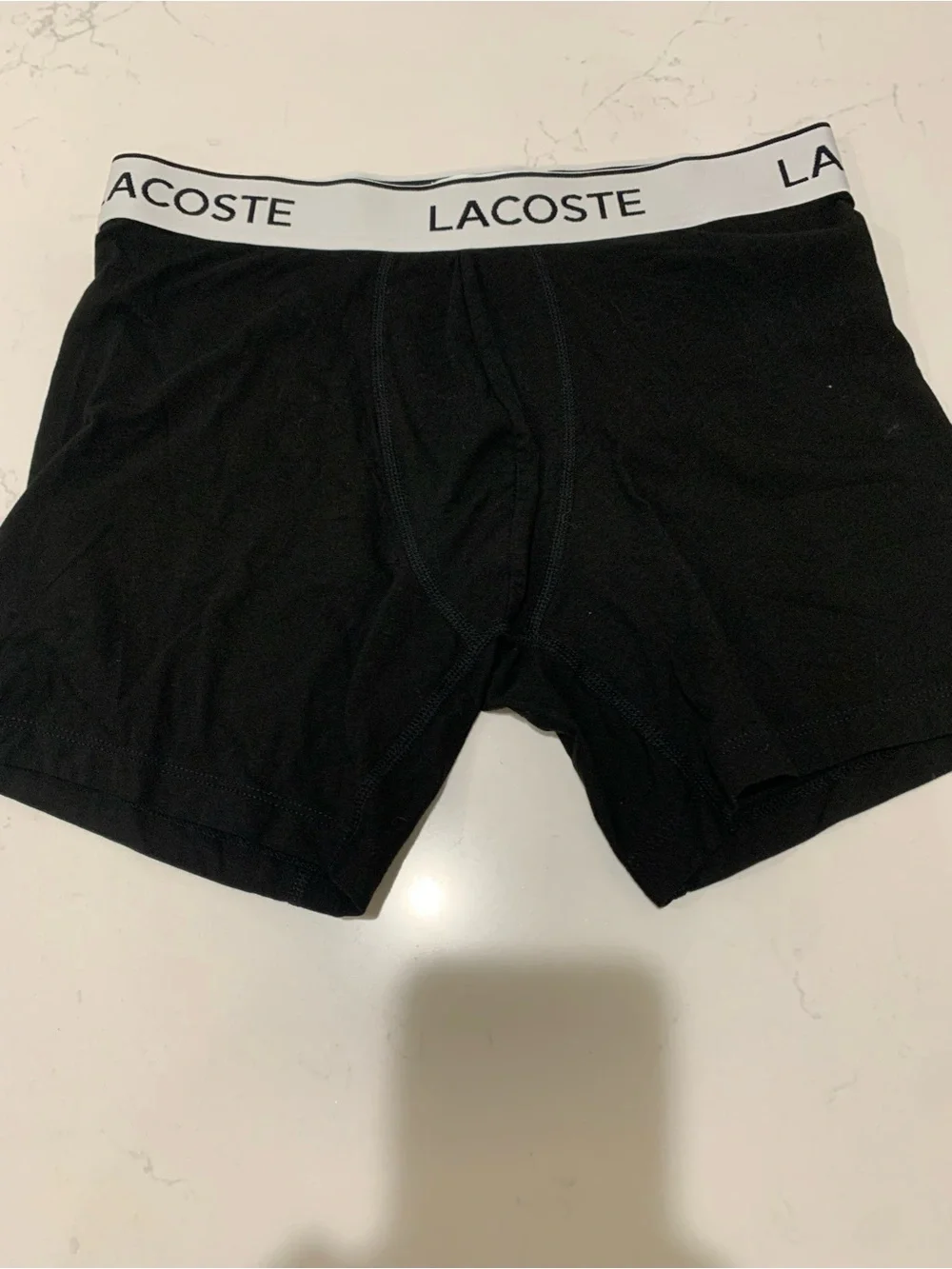 NWT Lacoste Men's Black Cotton Boxer Briefs Size M